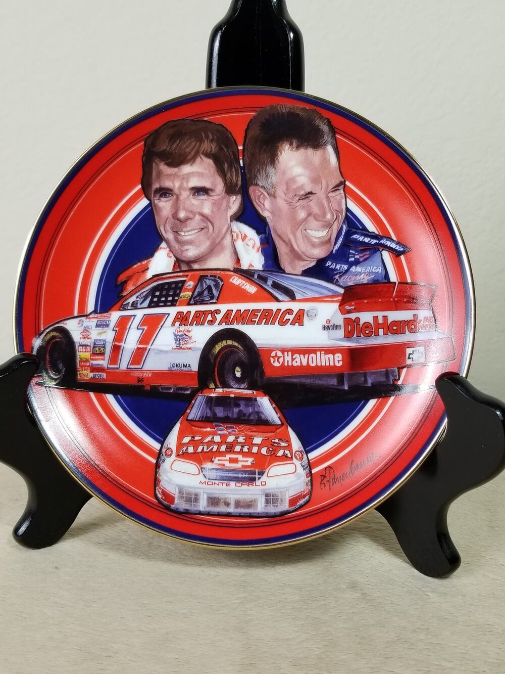 Darrell Waltrip Reflections Of A Champ 6 1/4" Year 1997 Wall Decor Plate Vintage
